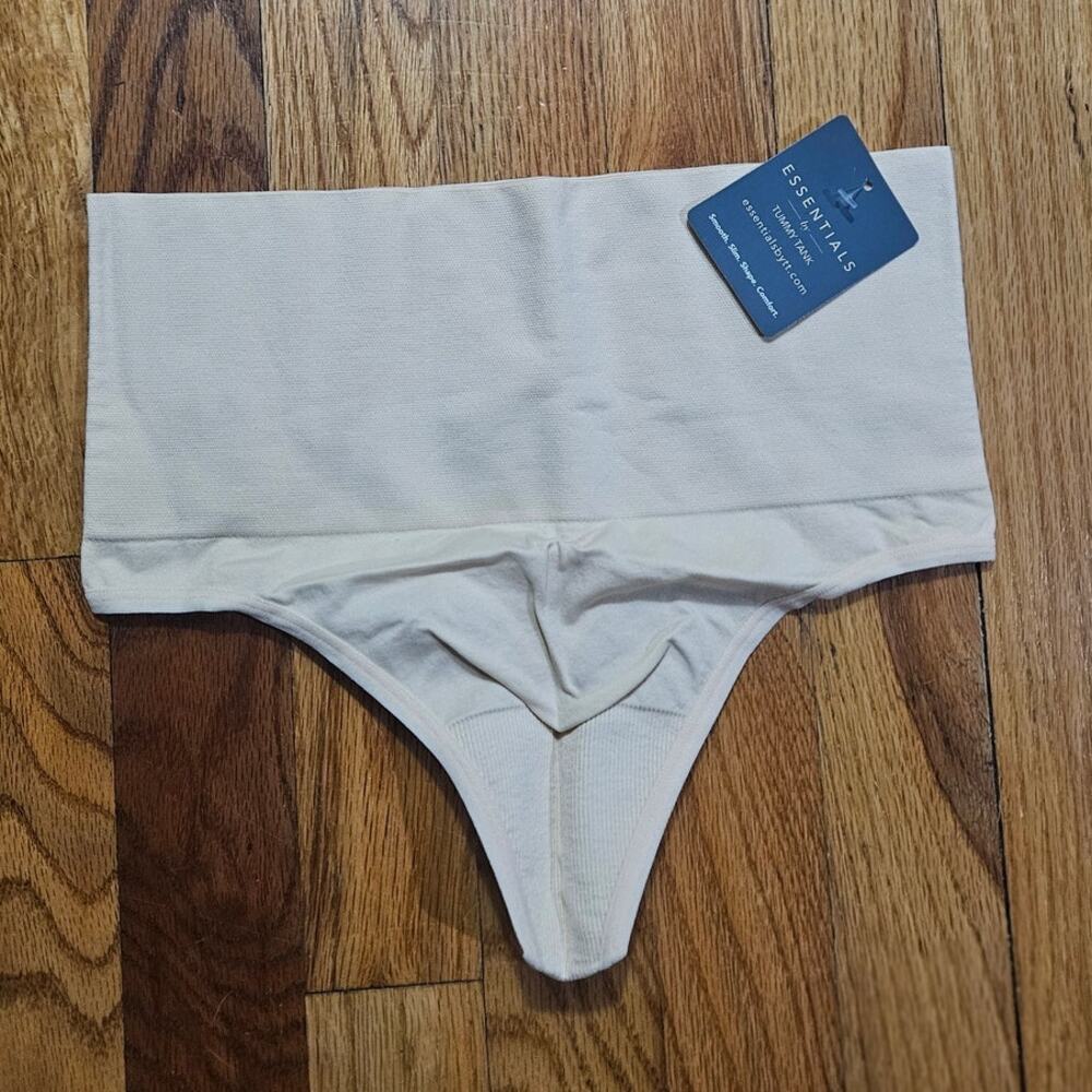 Essentials by Tummy Tank Nude Nylon Seamless Thong S/M Small / Medium